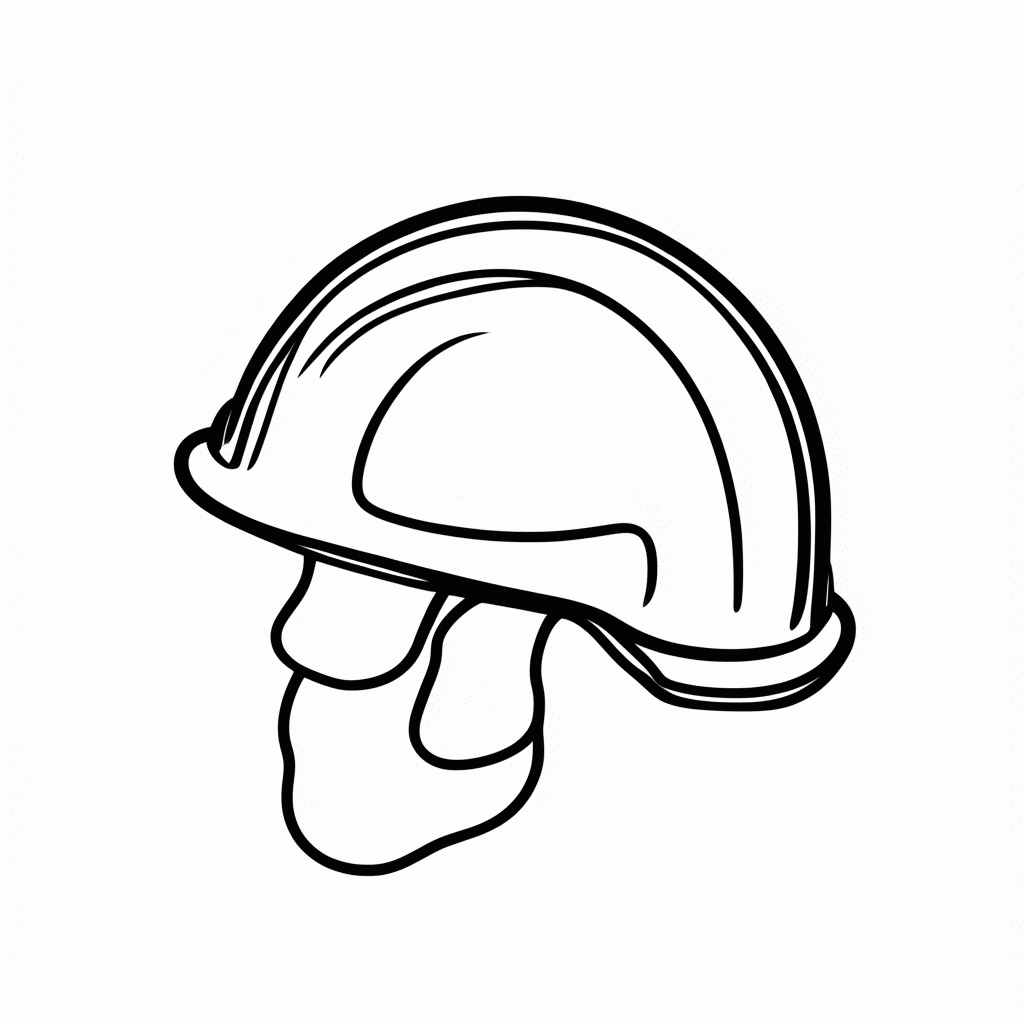 Desenho de Capacete Vermelho para colorir e imprimir grátis em folha A4