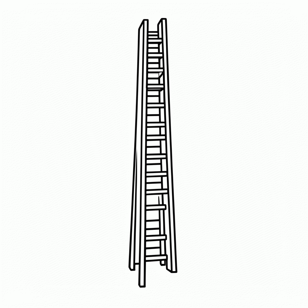 Desenho de Escada Magirus para colorir e imprimir grátis em folha A4