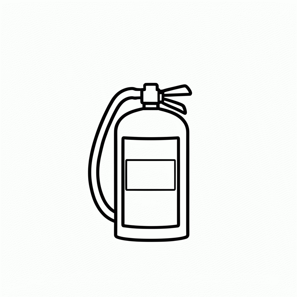 Desenho de Extintor De Incendio para colorir e imprimir grátis em folha A4