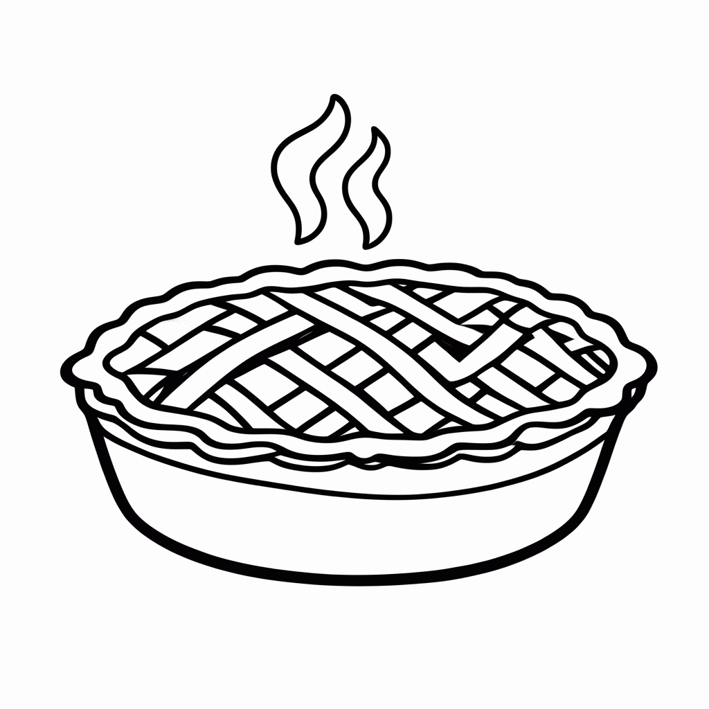 Desenho de Torta De Maca para colorir e imprimir grátis em folha A4