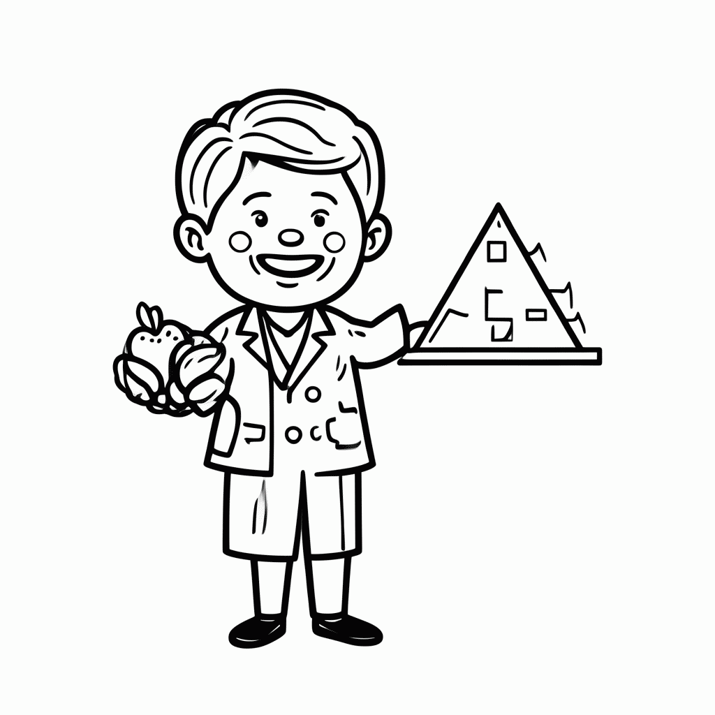 Desenho de Nutricionista para colorir e imprimir grátis em folha A4