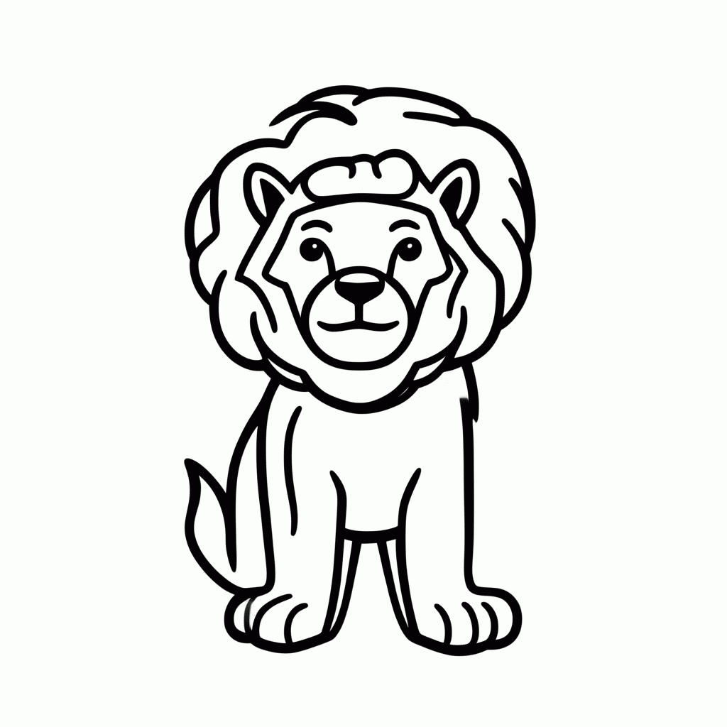 Desenho de Kovu Filho Scar para colorir e imprimir grátis em folha A4