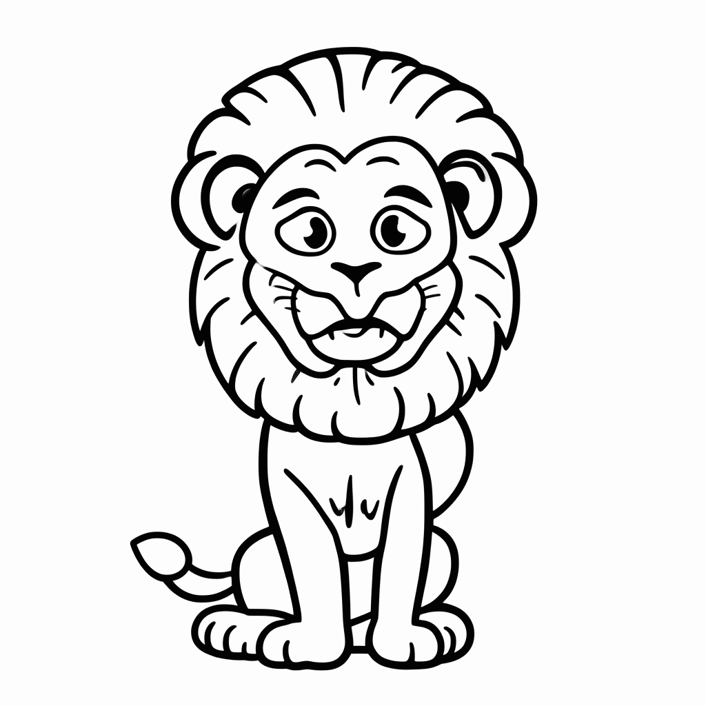 Desenho de Simba Adulto Rei para colorir e imprimir grátis em folha A4
