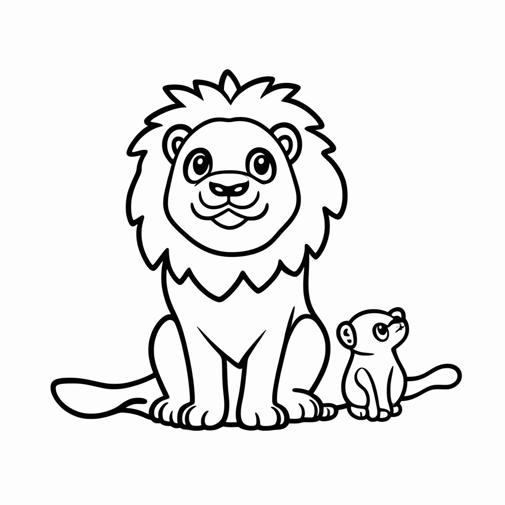 Desenho de Timao Suricato Amigo para colorir e imprimir grátis em folha A4