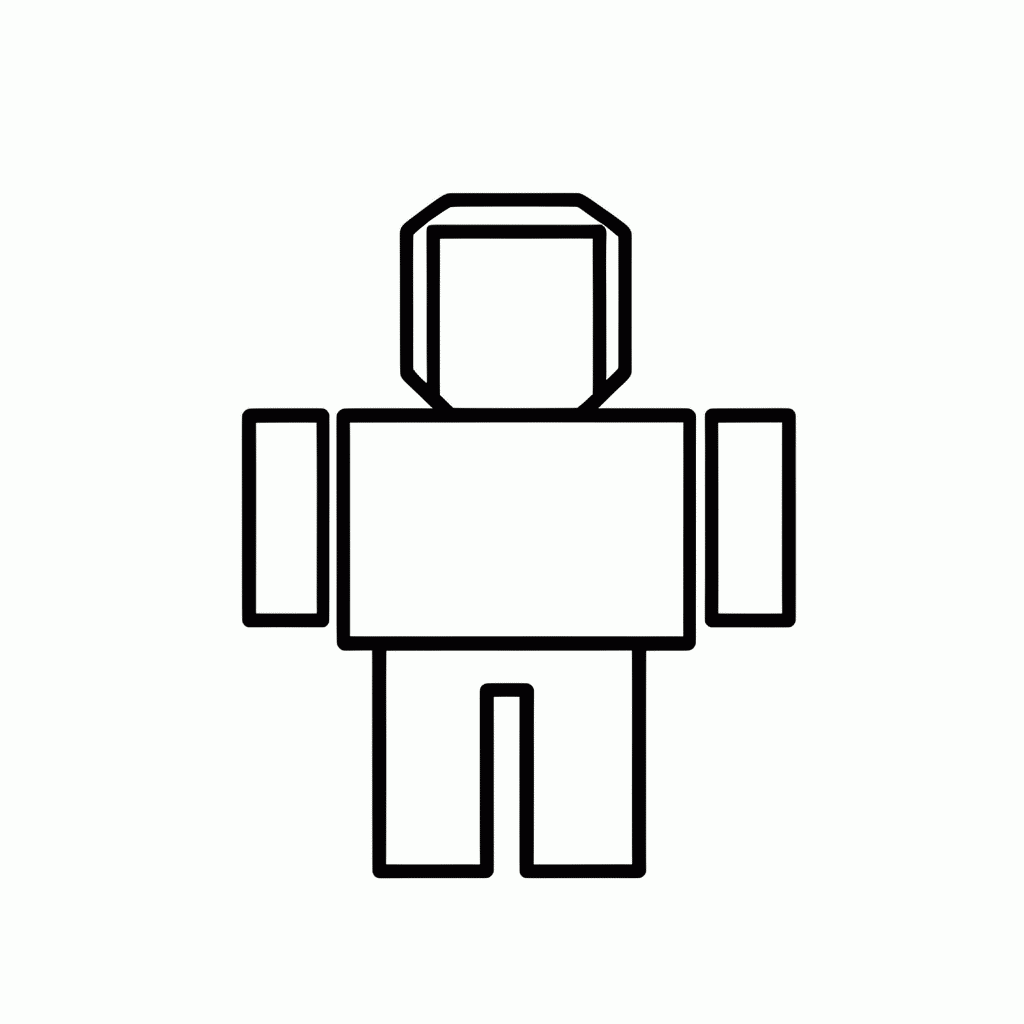 Desenho de Avatar Roblox Meninas para colorir e imprimir grátis em folha A4