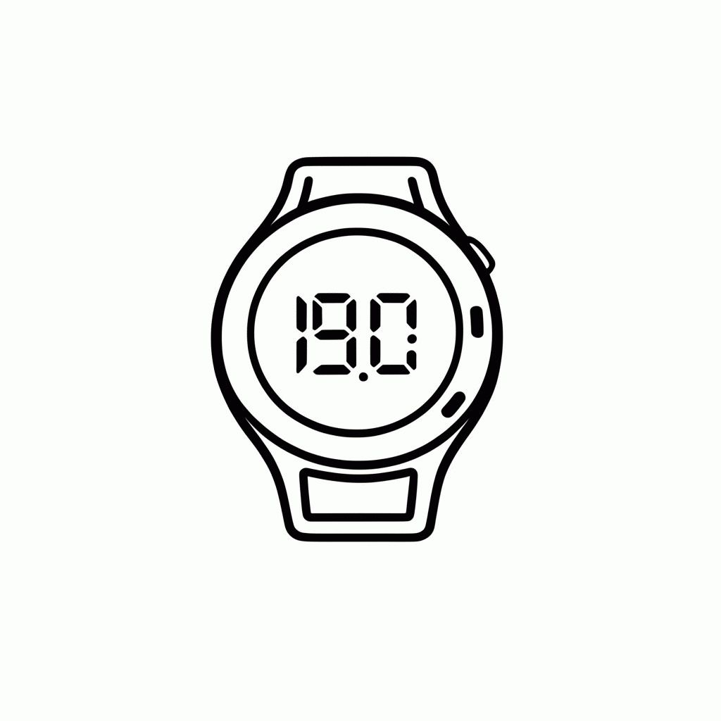 Desenho de Smartwatch para colorir e imprimir grátis em folha A4