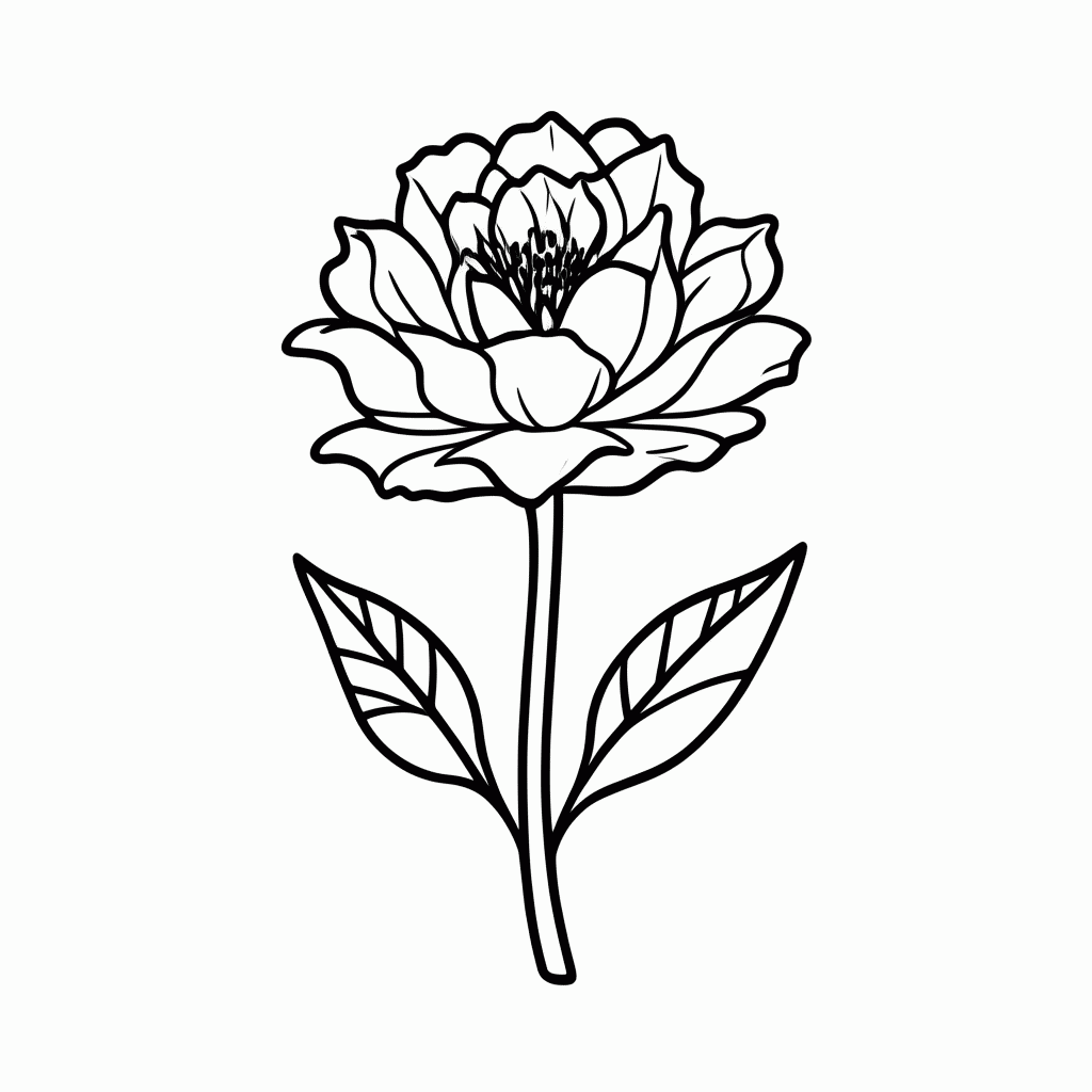 Desenho de Rosa Azul Rara para colorir e imprimir grátis em folha A4