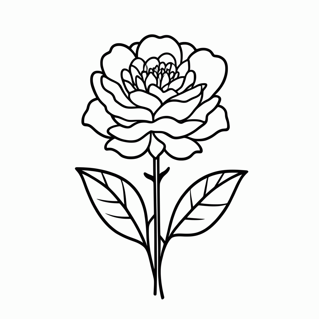 Desenho de Rosa Com Espinhos para colorir e imprimir grátis em folha A4