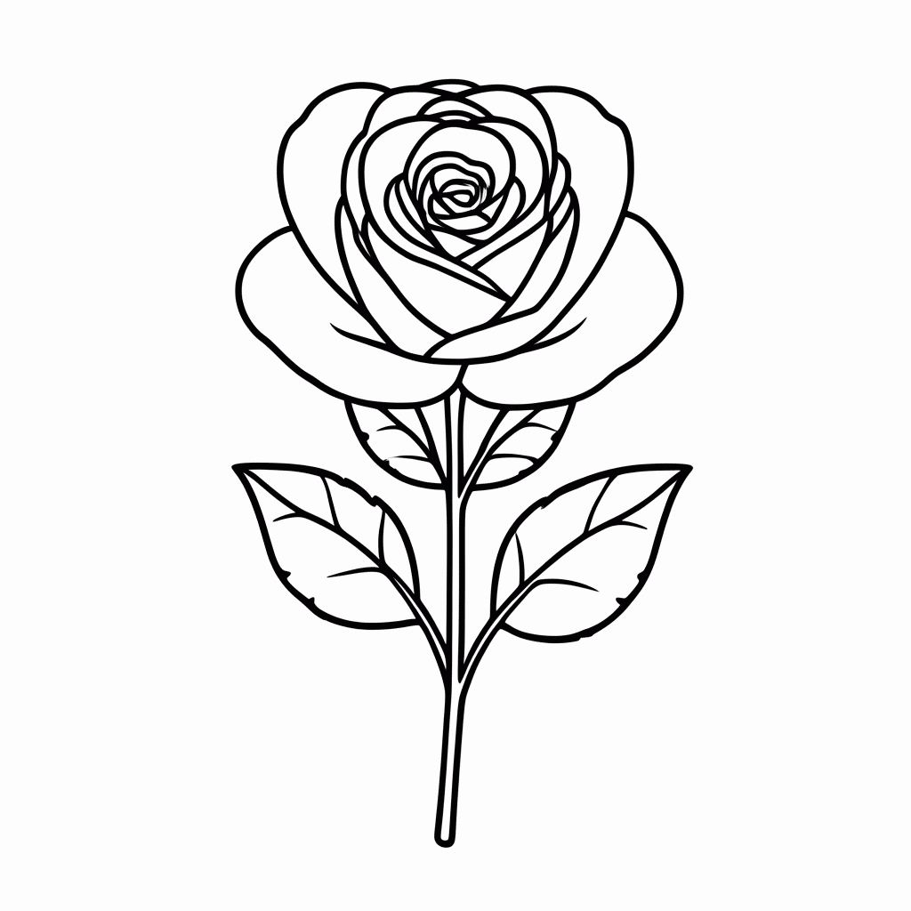 Desenho de Rosa De Natal para colorir e imprimir grátis em folha A4