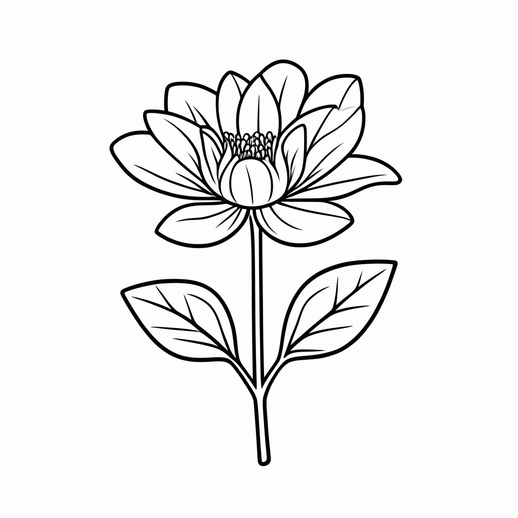Desenho de Rosa Do Japao para colorir e imprimir grátis em folha A4