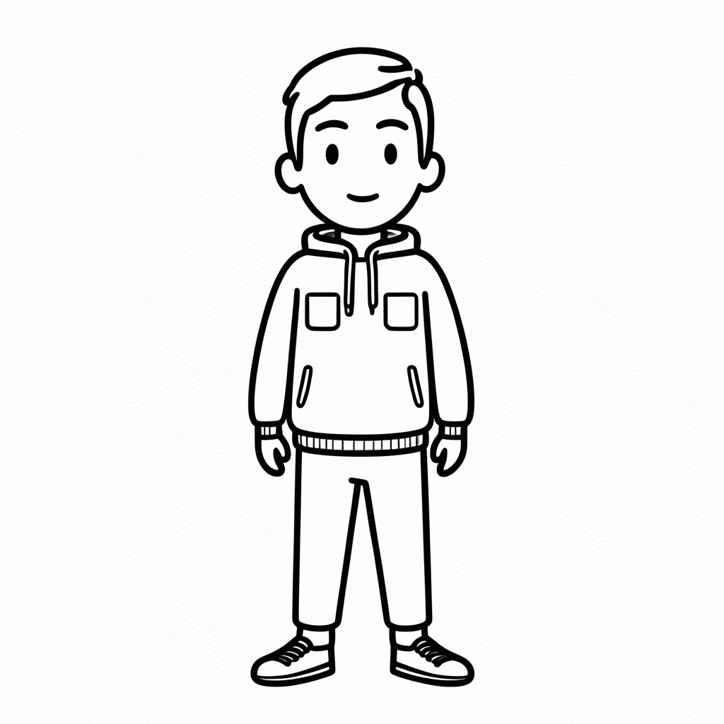 Desenho de Jogador Uniforme Verde para colorir e imprimir grátis em folha A4