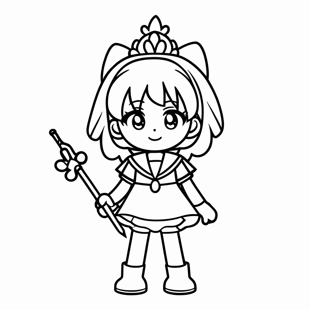Desenho de Sailor Jupiter Verde Makoto para colorir e imprimir grátis em folha A4