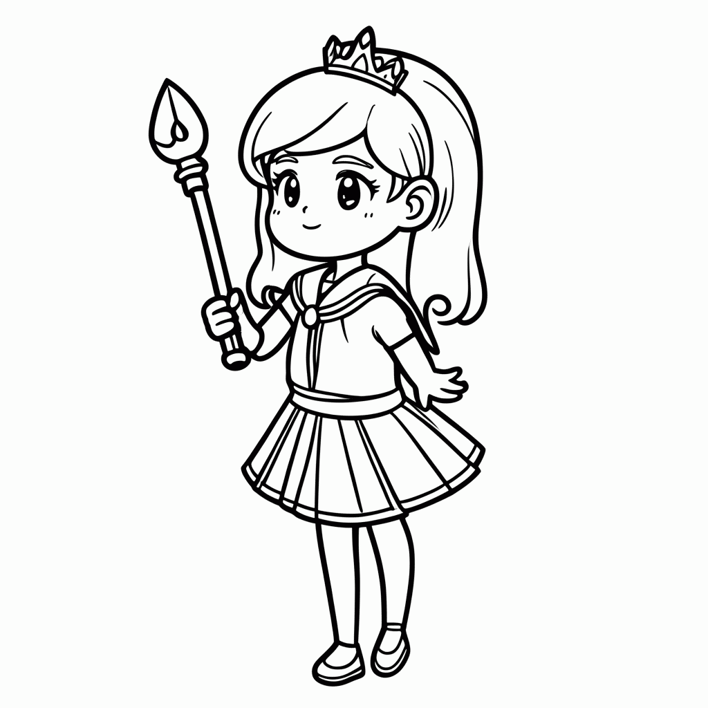 Desenho de Sailor Mars Vermelha Rei para colorir e imprimir grátis em folha A4