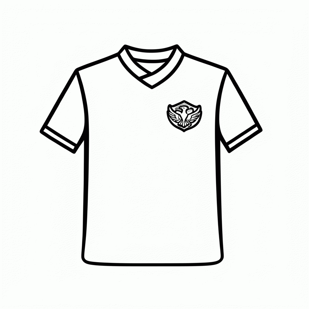 Desenho de Camisa Titular da Alemanha para colorir e imprimir grátis em folha A4