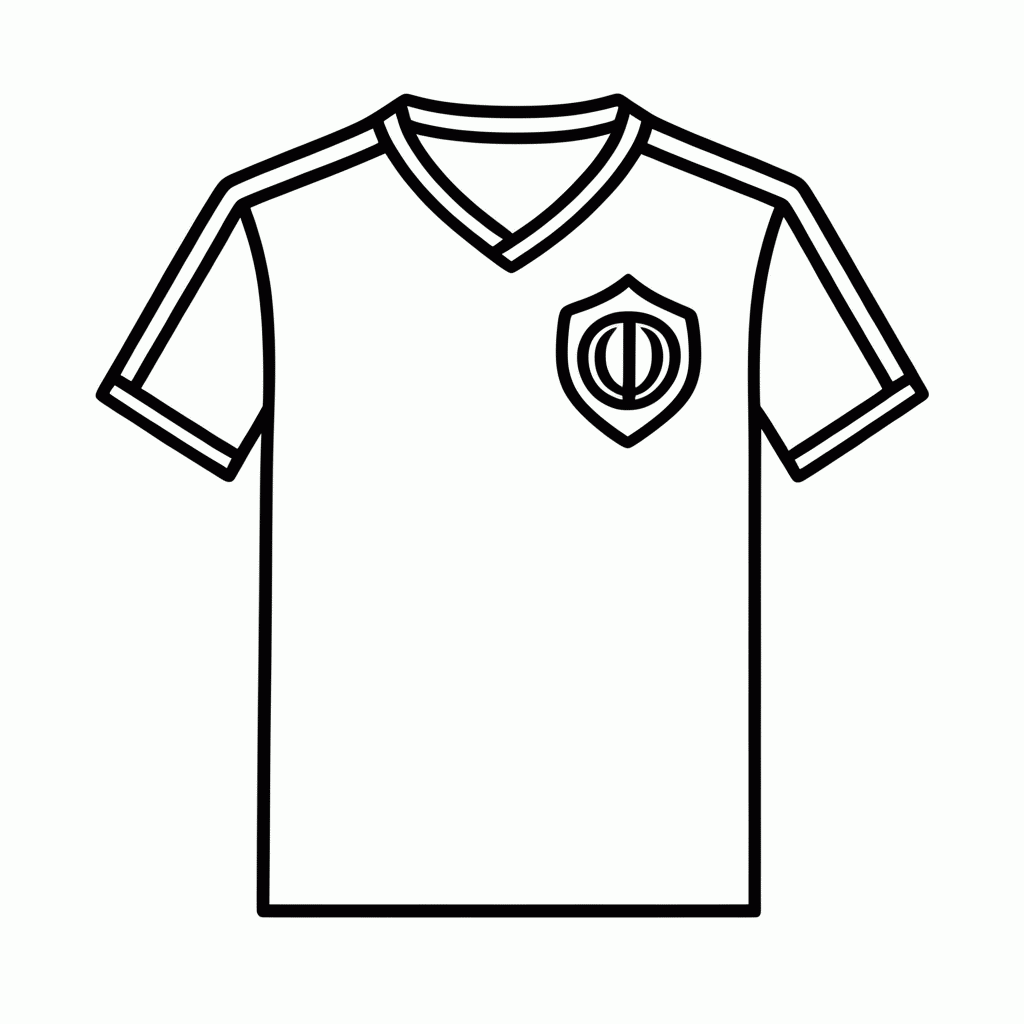 Desenho de Camisa Reserva da Arábia Saudita para colorir e imprimir grátis em folha A4