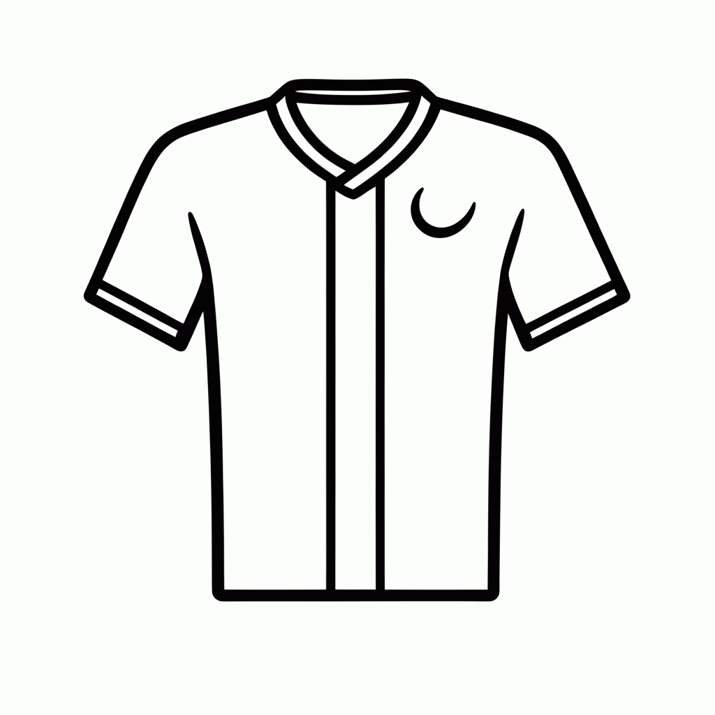 Desenho de Camisa Titular da Argélia para colorir e imprimir grátis em folha A4