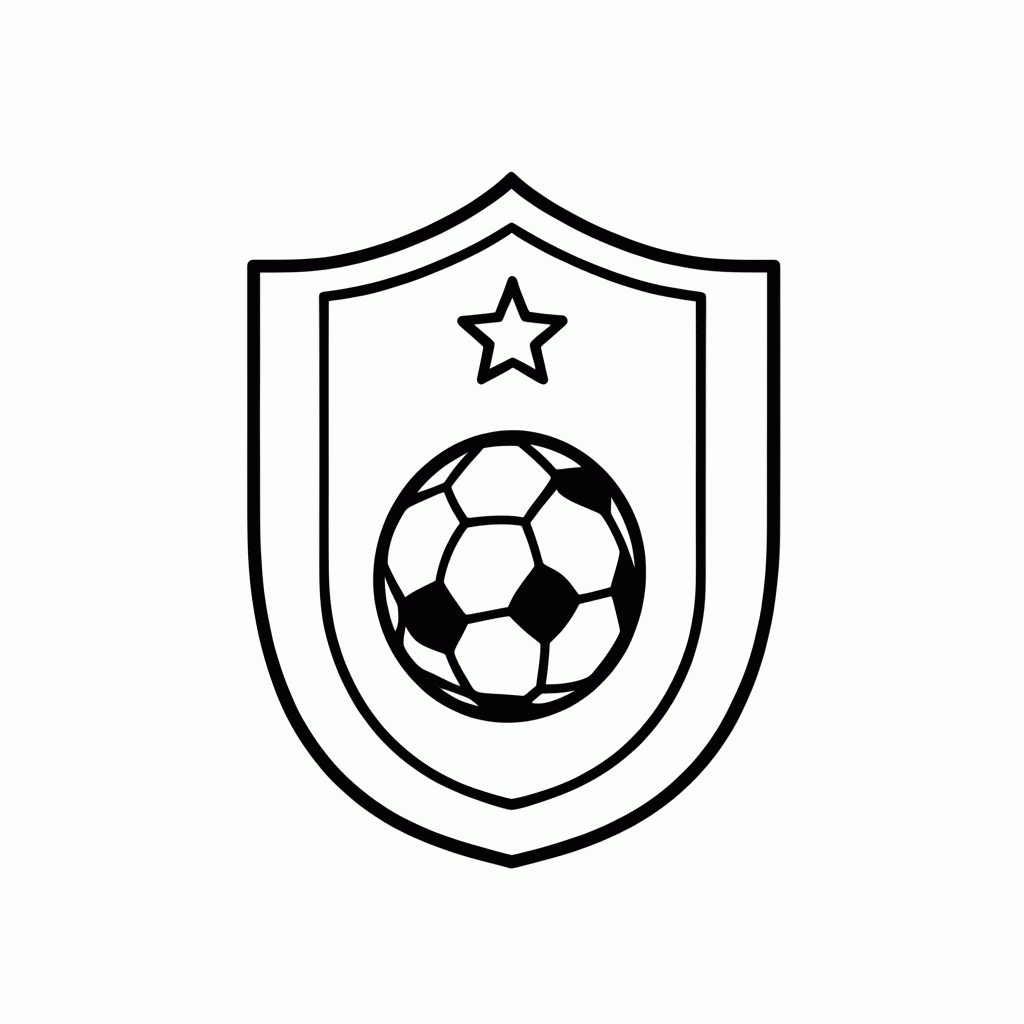 Desenho de Escudo da Seleção da Argélia para colorir e imprimir grátis em folha A4