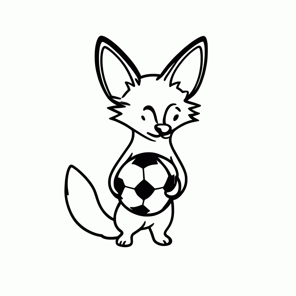 Desenho de Raposa do Deserto (Fennec) para colorir e imprimir grátis em folha A4