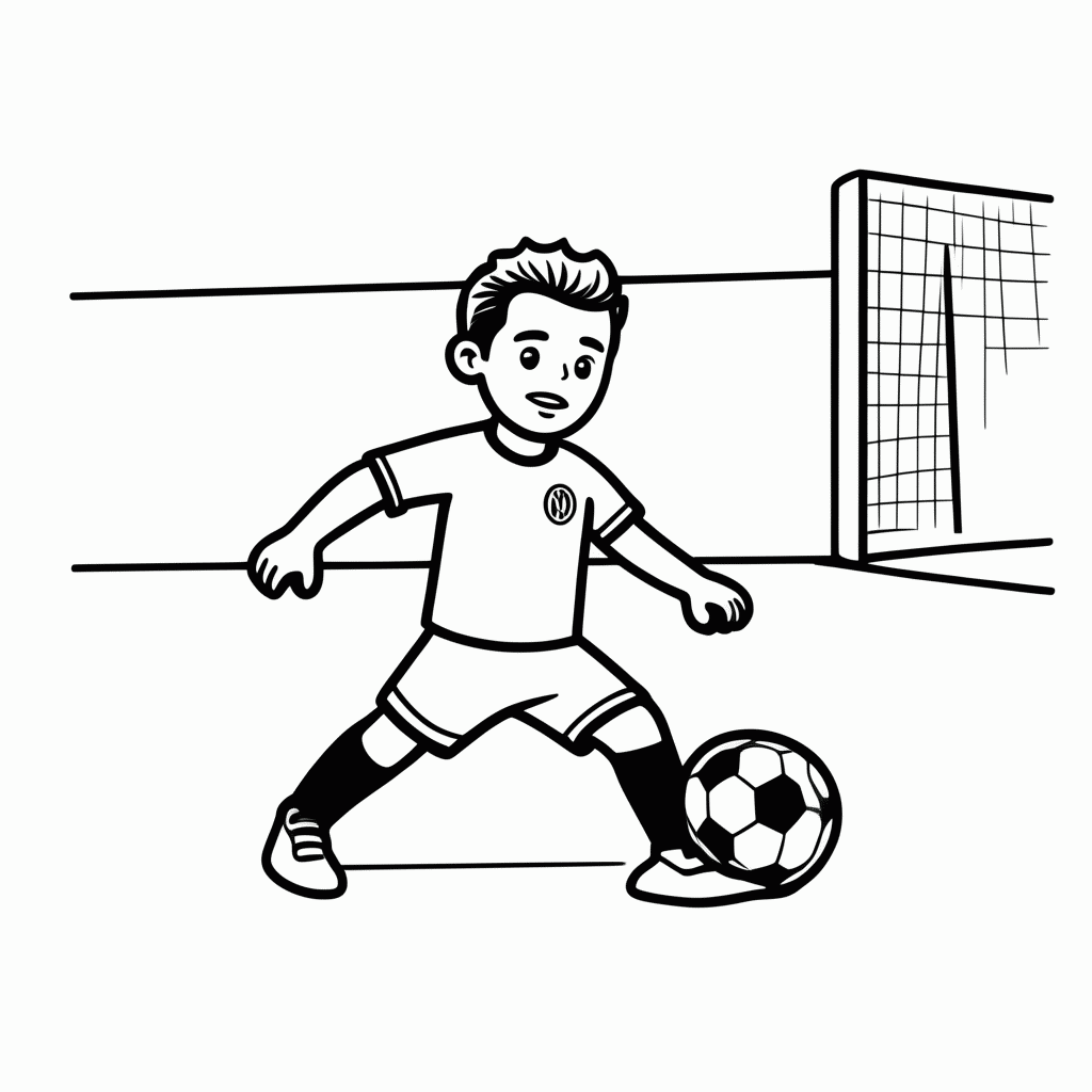 Desenho de Julián Álvarez (Argentina) para colorir e imprimir grátis em folha A4