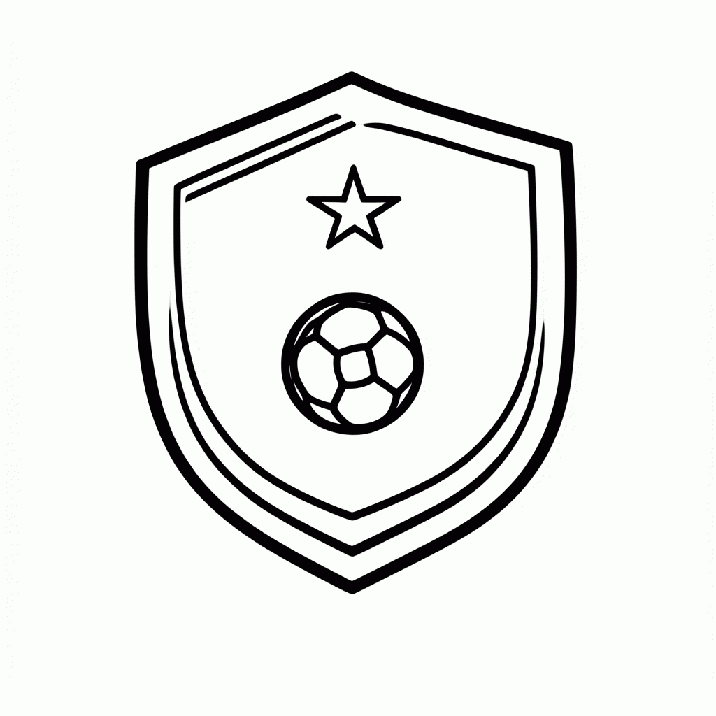 Desenho de Escudo da Seleção da Argentina para colorir e imprimir grátis em folha A4