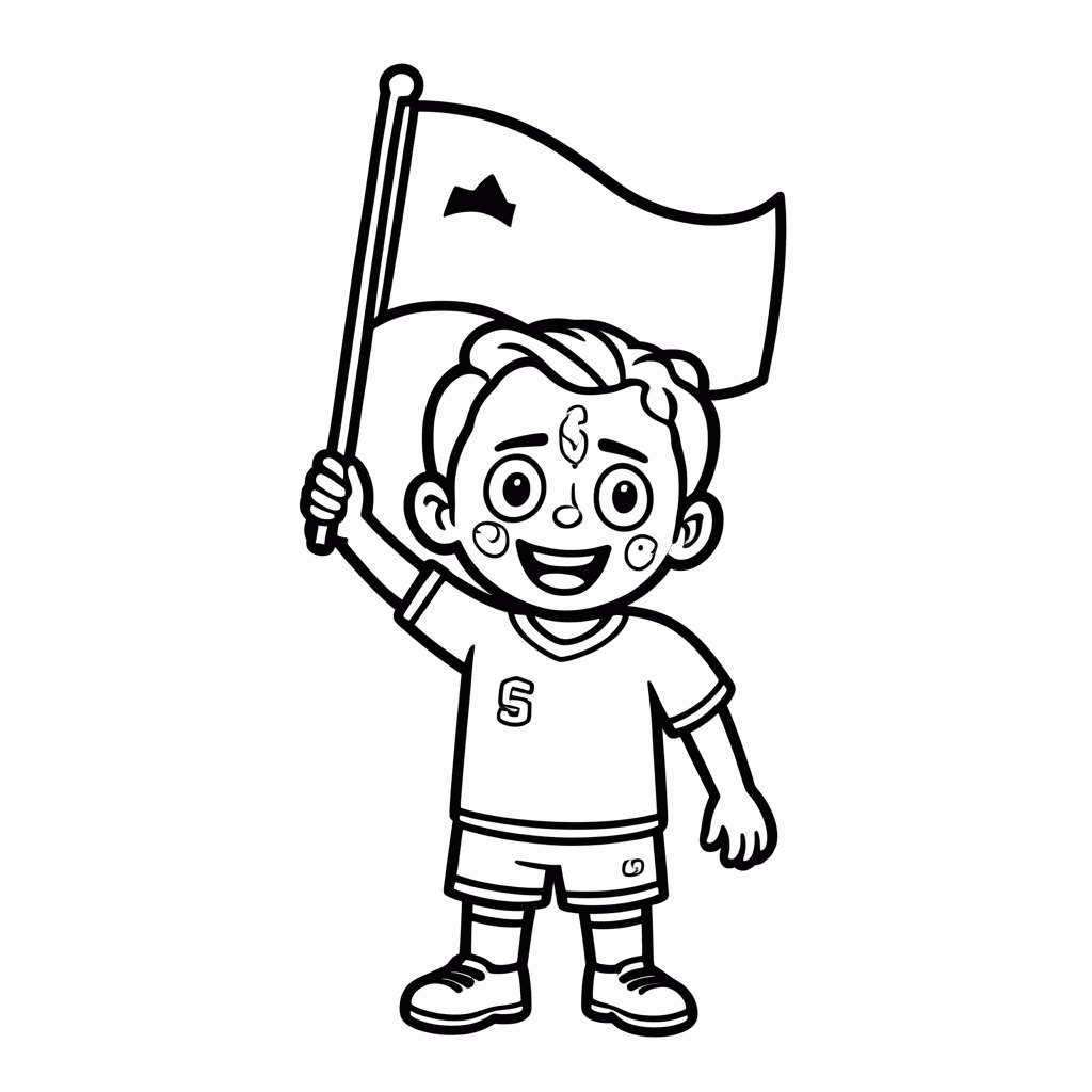 Desenho de Torcedor da Argentina para colorir e imprimir grátis em folha A4