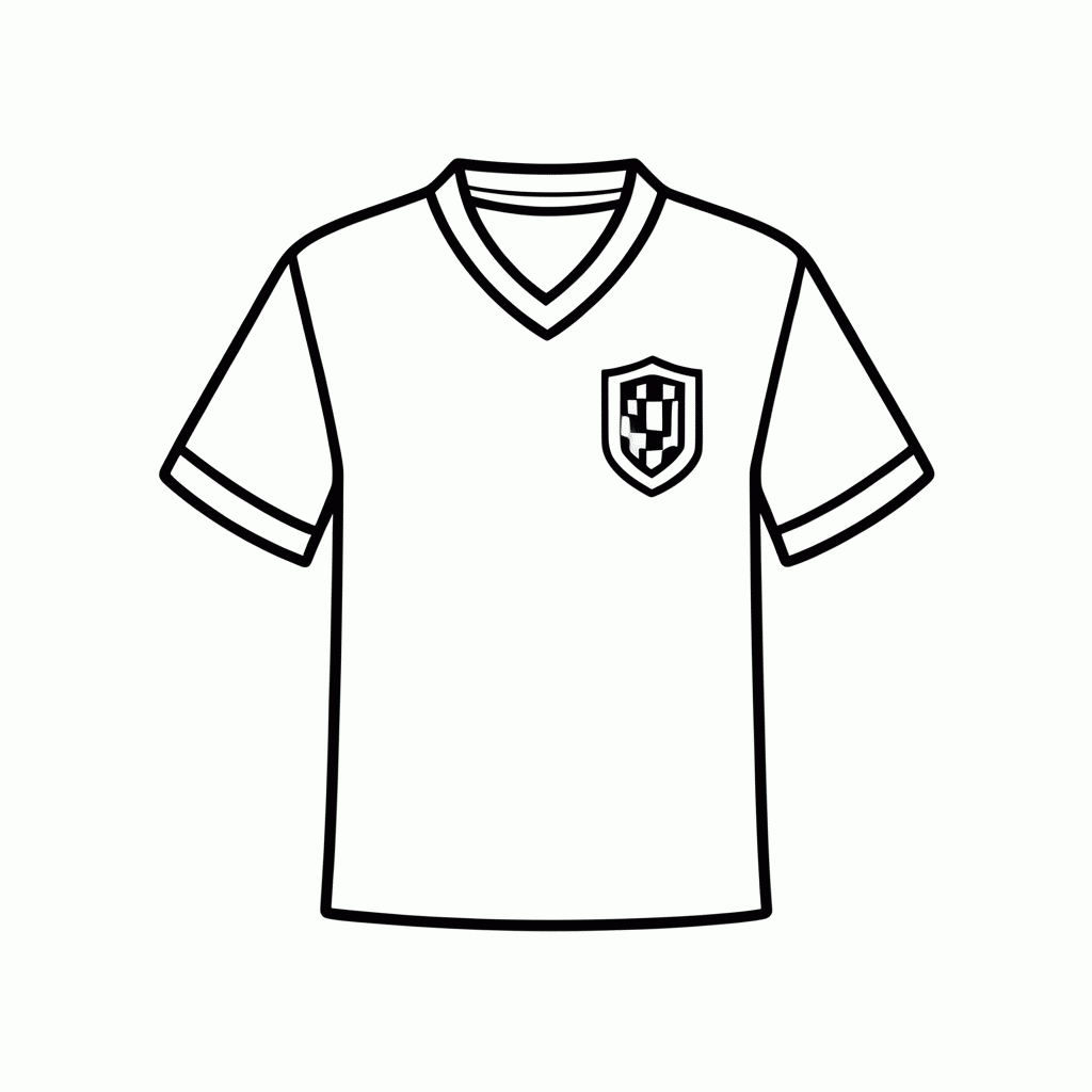 Desenho de Camisa Reserva da Austrália para colorir e imprimir grátis em folha A4