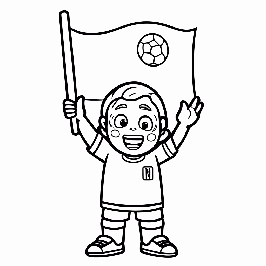 Desenho de Torcedor da Austrália para colorir e imprimir grátis em folha A4