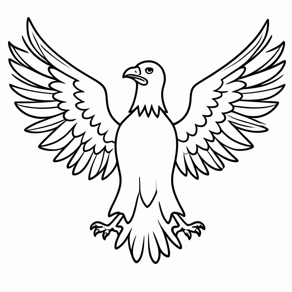 Desenho de Águia da Áustria para colorir e imprimir grátis em folha A4