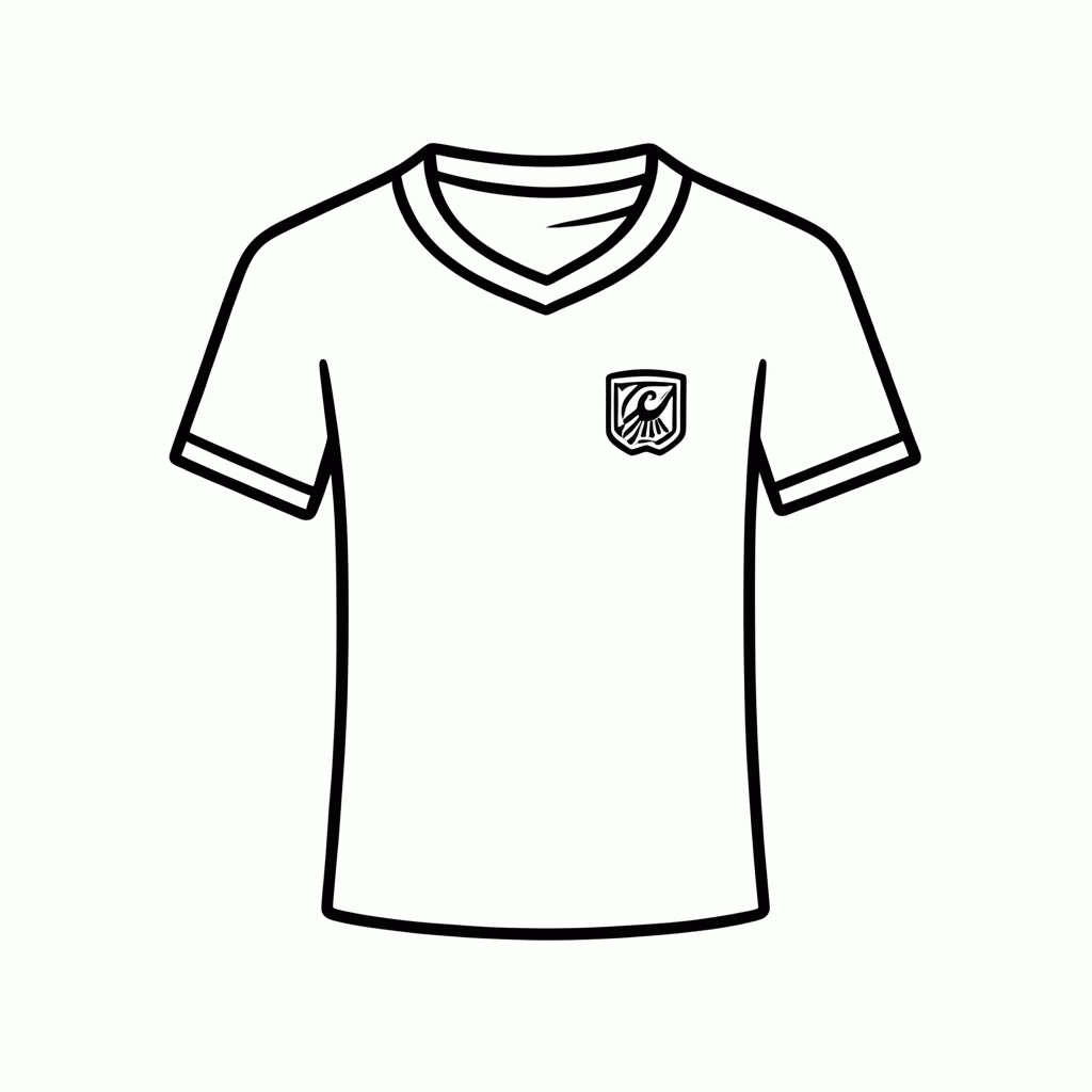 Desenho de Camisa Titular da Áustria para colorir e imprimir grátis em folha A4