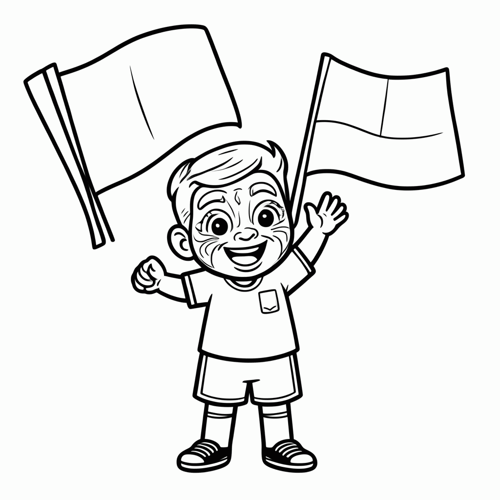 Desenho de Torcedor da Áustria para colorir e imprimir grátis em folha A4