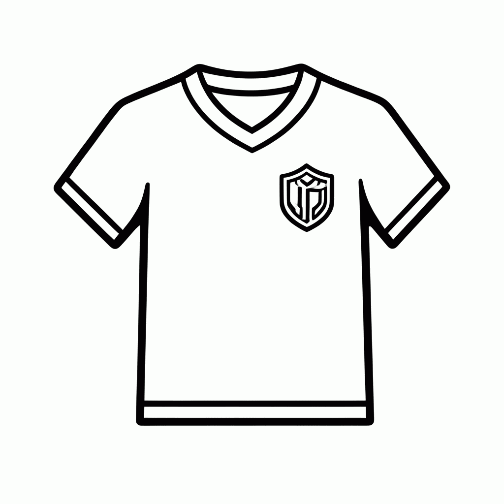 Desenho de Camisa Reserva da Bélgica para colorir e imprimir grátis em folha A4