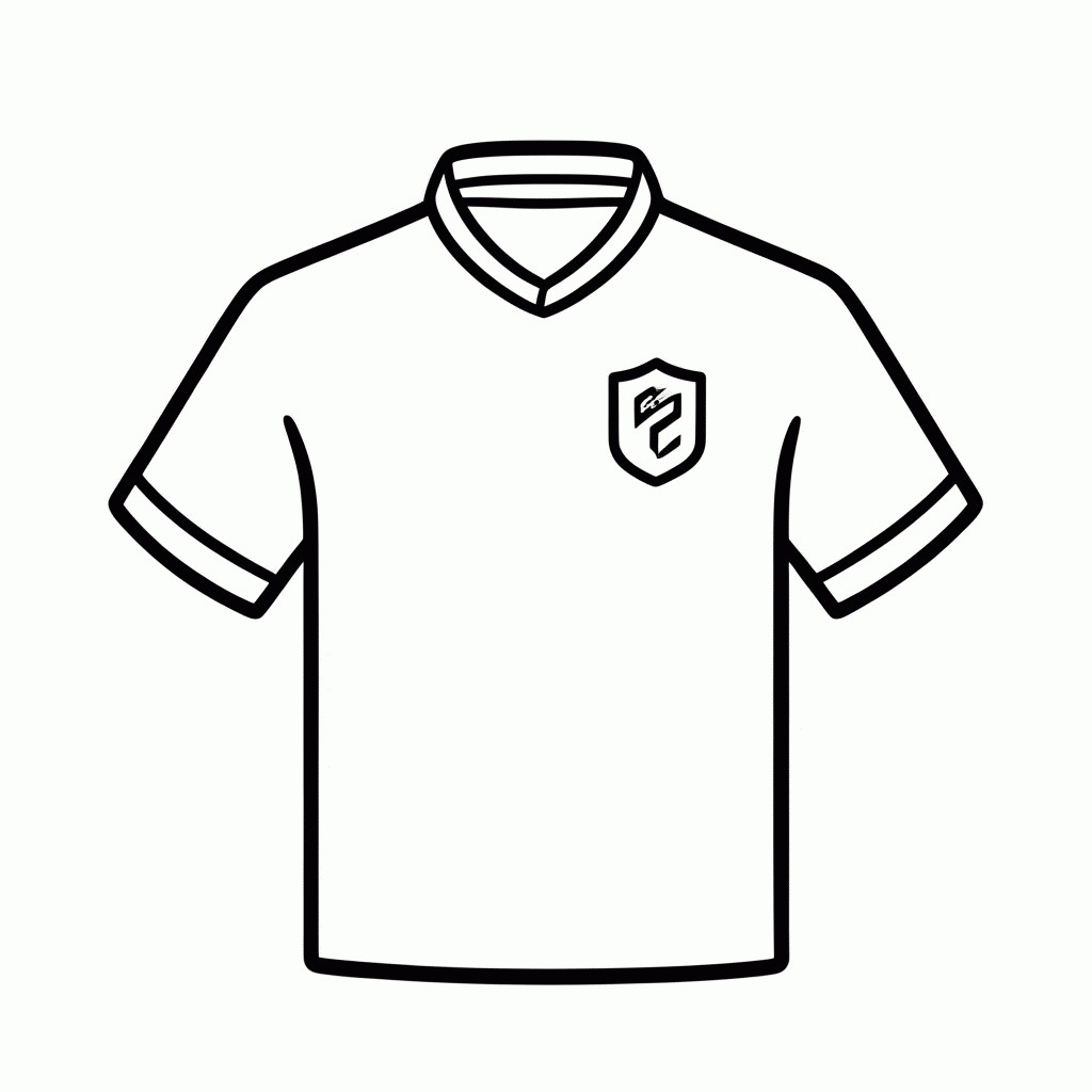Desenho de Camisa Titular da Bélgica para colorir e imprimir grátis em folha A4