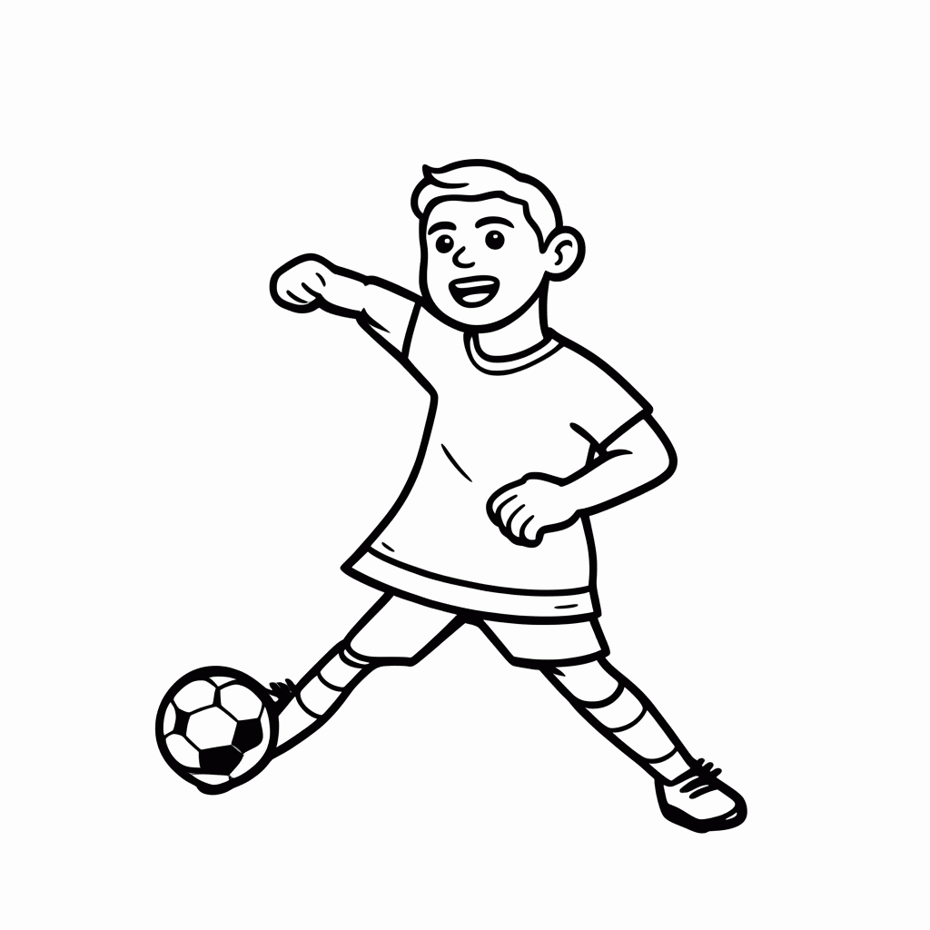 Desenho de Romelu Lukaku (Bélgica) para colorir e imprimir grátis em folha A4
