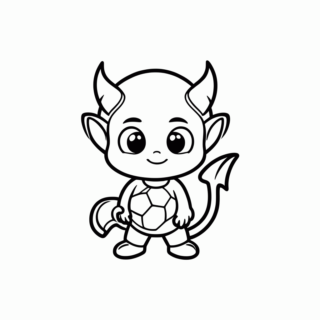 Desenho de Diabo Vermelho da Bélgica para colorir e imprimir grátis em folha A4