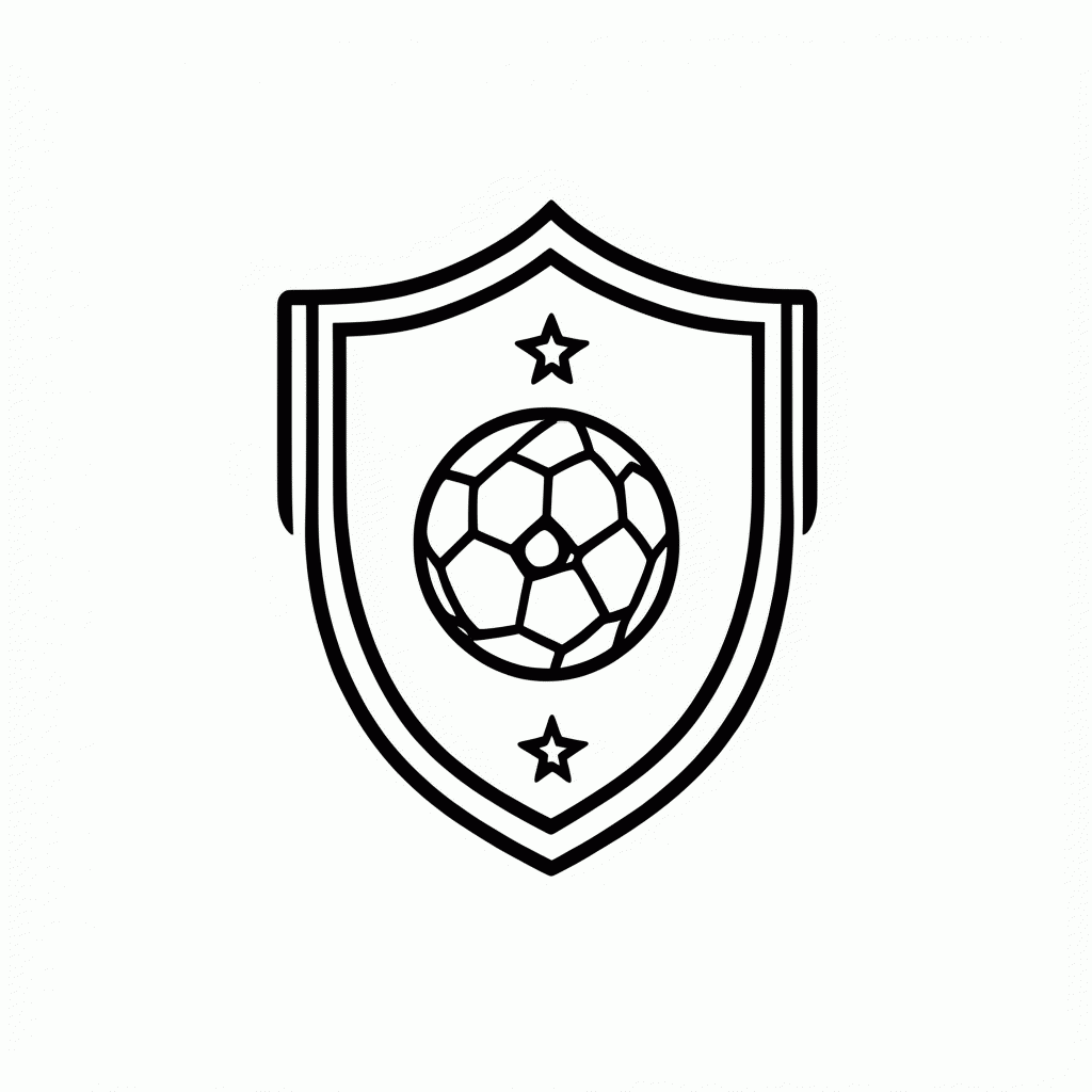 Desenho de Escudo da Seleção da Bélgica para colorir e imprimir grátis em folha A4