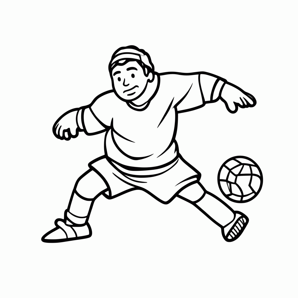 Desenho de Goleiro da Bósnia e Herzegovina para colorir e imprimir grátis em folha A4