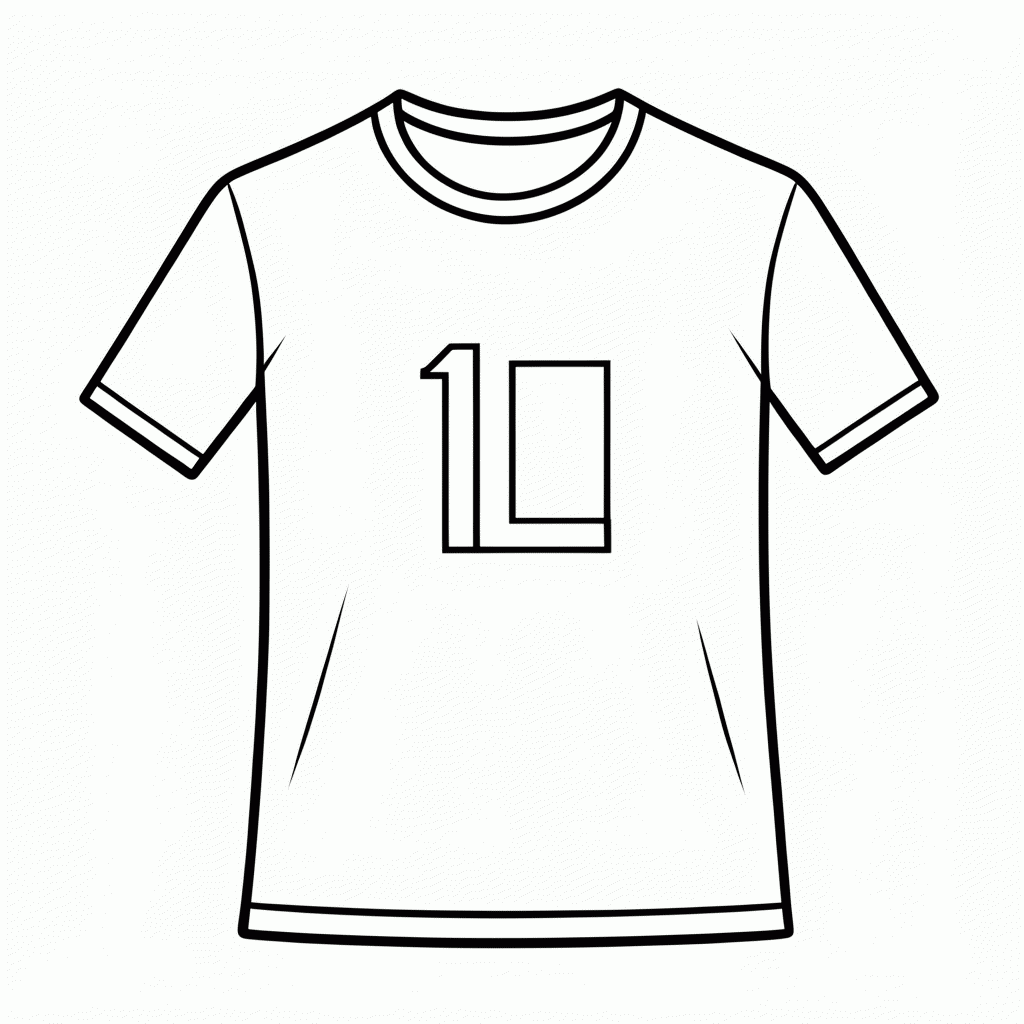 Desenho de Camisa do Brasil para Personalizar para colorir e imprimir grátis em folha A4