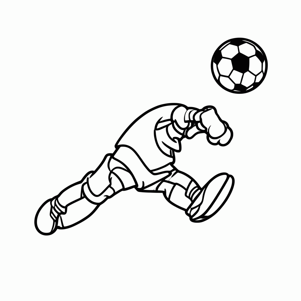 Desenho de Goleiro do Brasil para colorir e imprimir grátis em folha A4