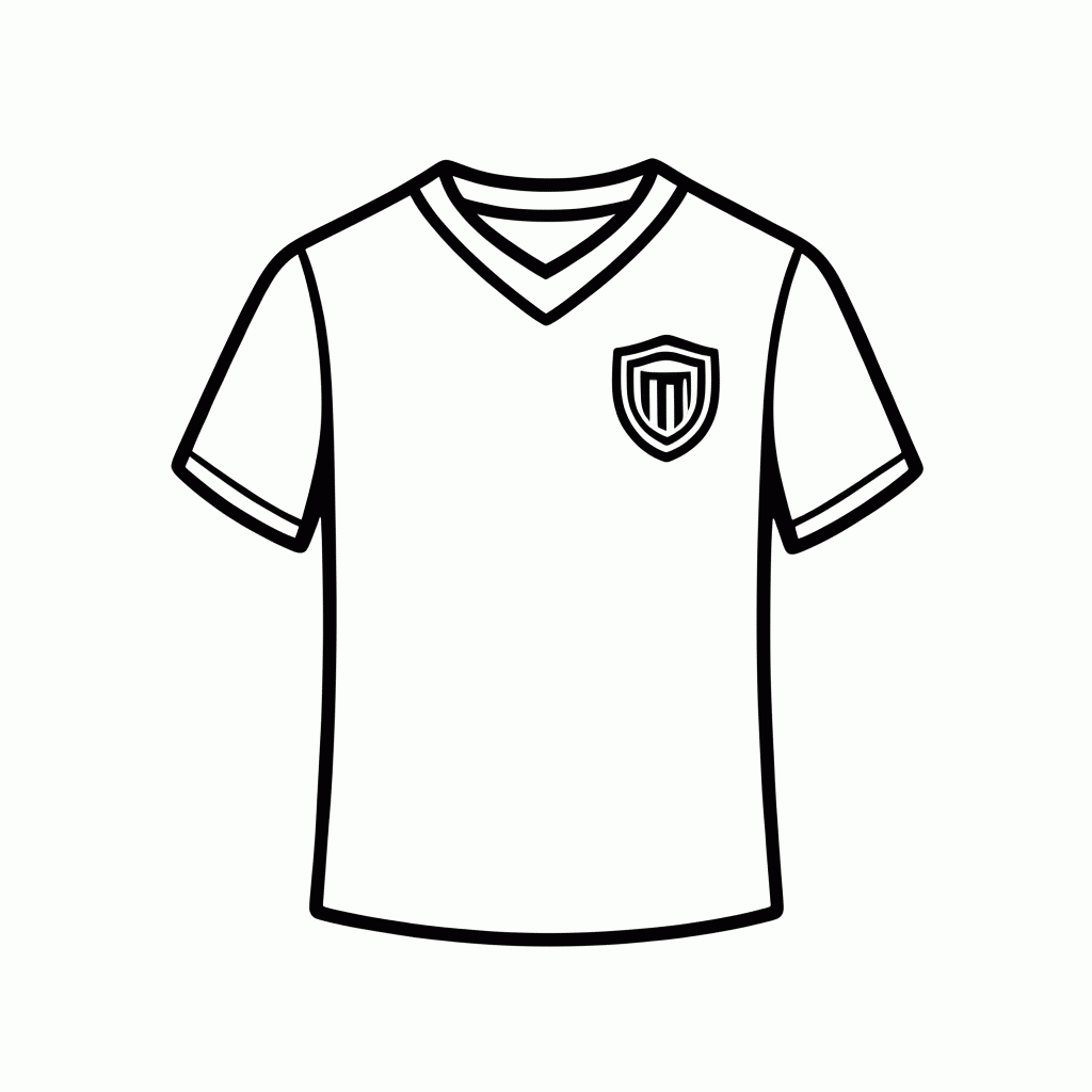 Desenho de Camisa Reserva de Cabo Verde para colorir e imprimir grátis em folha A4