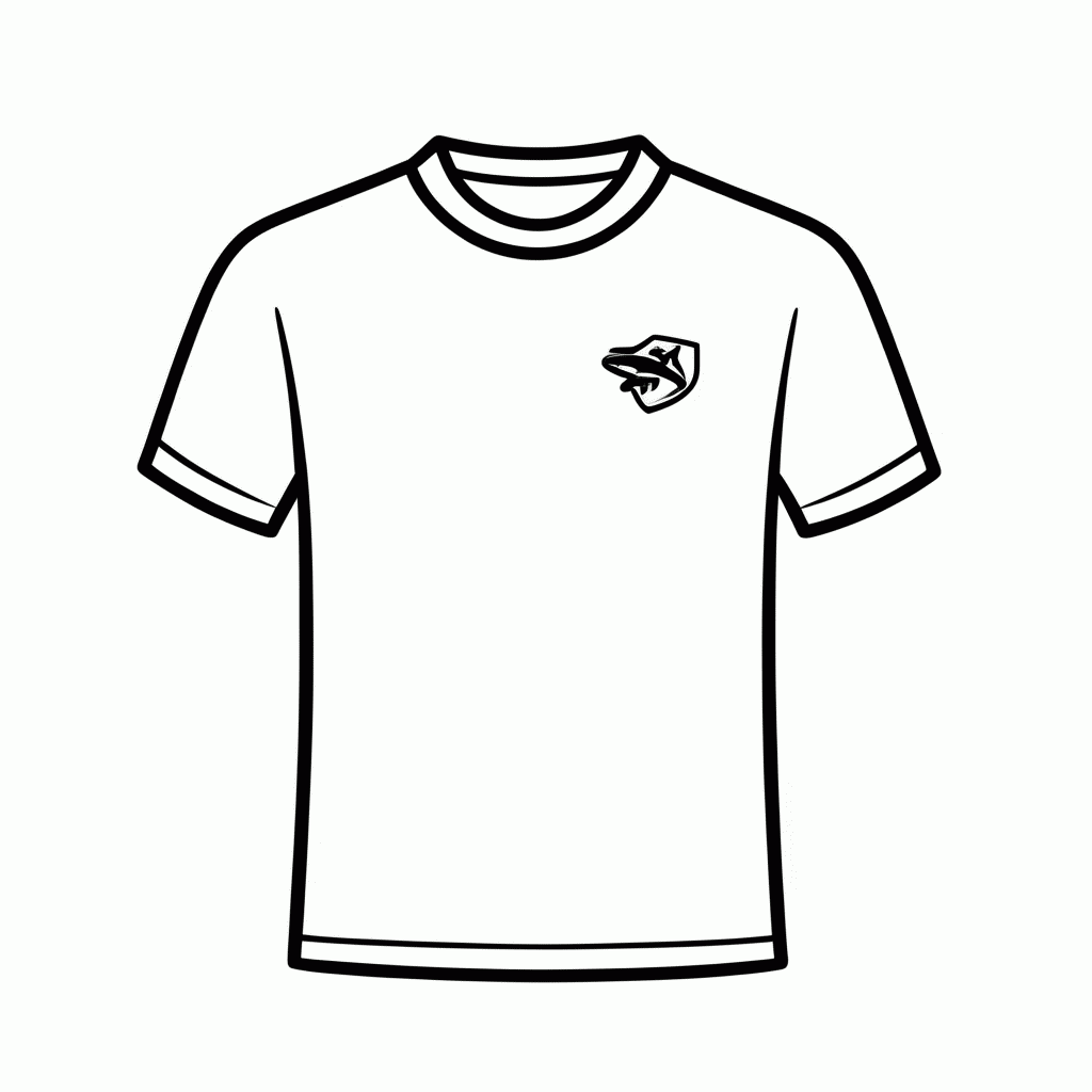 Desenho de Camisa Titular de Cabo Verde para colorir e imprimir grátis em folha A4