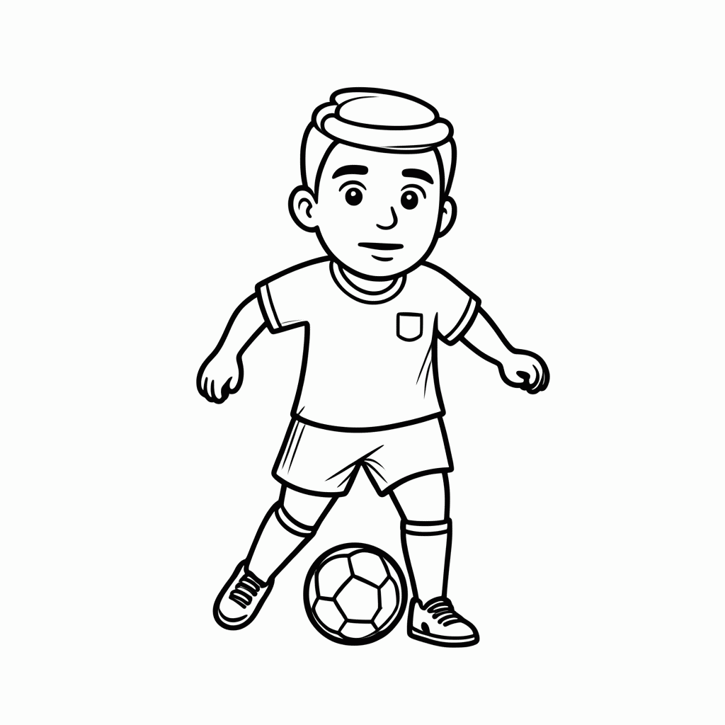 Desenho de Akram Afif (Catar) para colorir e imprimir grátis em folha A4