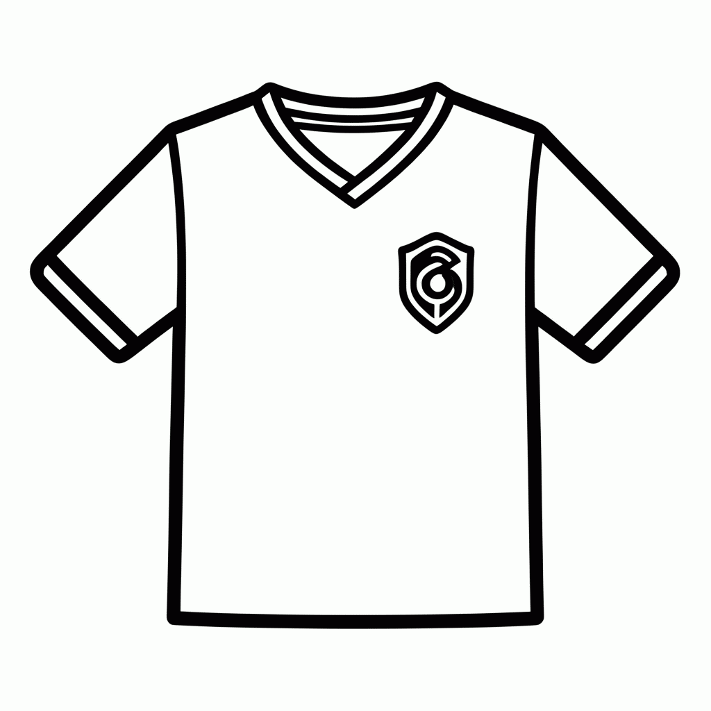 Desenho de Camisa Reserva da RD Congo para colorir e imprimir grátis em folha A4