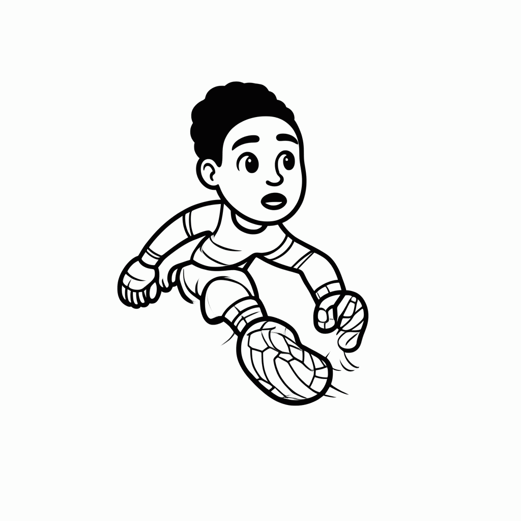 Desenho de Goleiro da RD Congo para colorir e imprimir grátis em folha A4