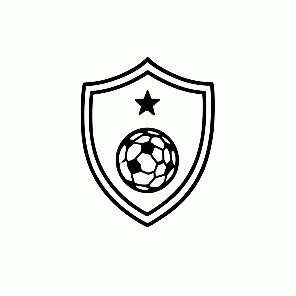 Desenho de Escudo da Seleção da Coreia do Sul para colorir e imprimir grátis em folha A4