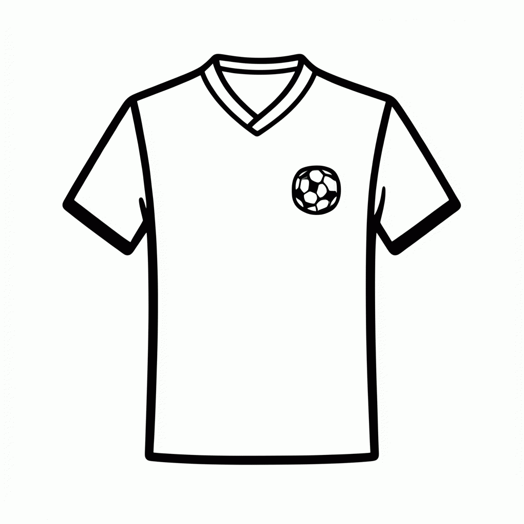 Desenho de Camisa Reserva da Costa do Marfim para colorir e imprimir grátis em folha A4