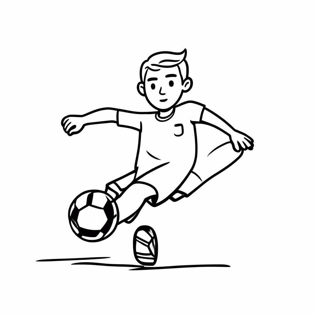 Desenho de Joško Gvardiol (Croácia) para colorir e imprimir grátis em folha A4