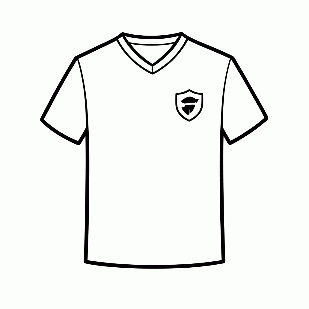 Desenho de Camisa Reserva de Curaçao para colorir e imprimir grátis em folha A4