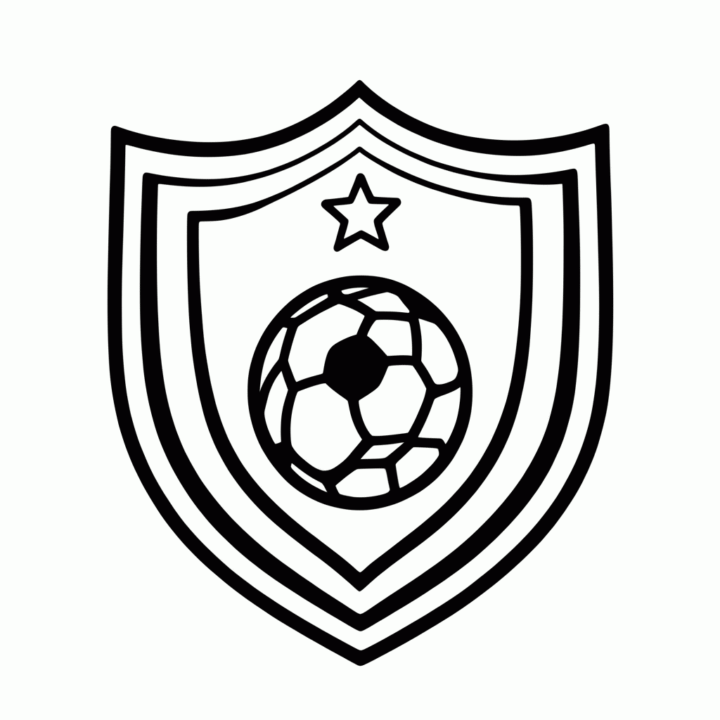Desenho de Escudo da Seleção de Curaçao para colorir e imprimir grátis em folha A4