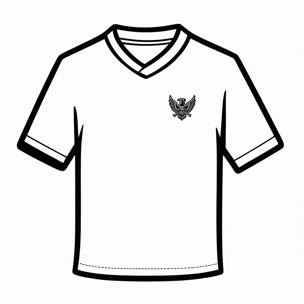 Desenho de Camisa Titular do Egito para colorir e imprimir grátis em folha A4