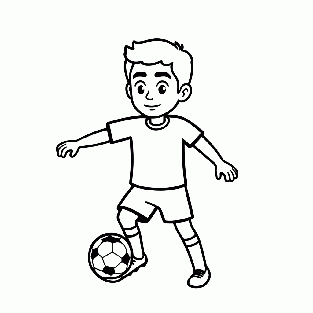 Desenho de Mohamed Salah (Egito) para colorir e imprimir grátis em folha A4